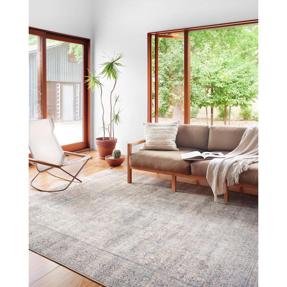 imageLoloi Wynter Collection WYN02 AuburnMulti 86quot x 116quot Area Rug 13quot Thick Area Rug Soft Durable Printed Vintage Inspired Low Pile NonShedding Easy Clean Living Room RugSilver Charcoal