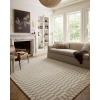 imageLoloi Chris Loves Julia Bradley Collection Ivory ampamp Grey 26quot x 76quot Runner Rug  Classic Striped Area Rugs for Living Room Bedroom Entryway ampamp Hallway High Traffic Area Home Decor RugIvory  Beige