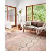 imageLoloi Layla Collection LAY03 OliveCharcoal 50quot x 76quot 13quot Thick Area Rug Soft Durable Vintage Inspired Distressed Low Pile NonShedding Easy Clean Printed Living Room RugPink  Lagoon