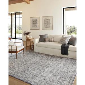 Loloi Amber Lewis Alie Collection ALE-04 Sky/Stone 9′-6” x 13′-1”, .13” Pile Height, Area Rug(Charcoal / Dove)
