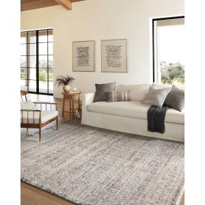 Loloi Amber Lewis Alie Collection ALE-04 Sky/Stone 9′-6” x 13′-1”, .13” Pile Height, Area Rug(Sky / Stone)