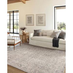 Loloi Amber Lewis Alie Collection ALE-04 Sky/Stone 9′-6” x 13′-1”, .13” Pile Height, Area Rug(Stone / Mist)