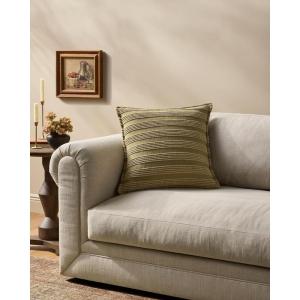 Loloi Amber Lewis Aspyn Collection PAL0061 Brown 22” x 22” Cover Only Pillow(Olive)