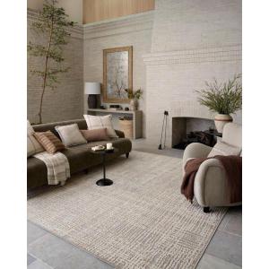 Loloi Amber Lewis Bexley Collection BEX-07 Natural/Dove 7′-10″ x 10′ Area Rug Neutral, Textured, Living, Bedroom, Dining, Carpet(Natural / Dove)