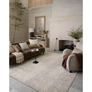 Loloi Amber Lewis Bexley Collection BEX-07 Natural/Dove 7′-10″ x 10′ Area Rug Neutral, Textured, Living, Bedroom, Dining, Carpet(Natural / Slate)