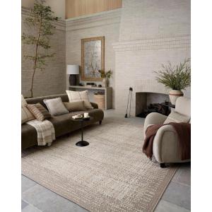 Loloi Amber Lewis Bexley Collection BEX-07 Natural/Dove 7′-10″ x 10′ Area Rug Neutral, Textured, Living, Bedroom, Dining, Carpet(Natural / Taupe)