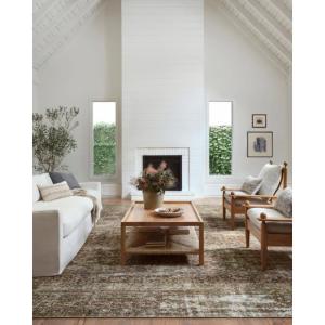 Loloi Amber Lewis Billie Collection, Ink & Salmon 8′-6″ x 11′-6″ Area Rug – Antique & Distressed Accent Rugs for Living Room, Bedroom, Entryway & Hallway, No Shed High Traffic Area Home Decor Rug(Tobacco / Rust)
