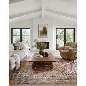 Loloi Amber Lewis Georgie Collection GER-10 Moss/Bark 8′-4″ x 11′-6″, .19″ Pile Height, Area Rug(Red / Navy)