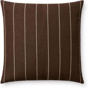 Loloi Amber Lewis Keisha Collection PAL0046 Chocolate/Natural 18” x 18” Cover w/Poly Pillow(Chocolate / Natural)