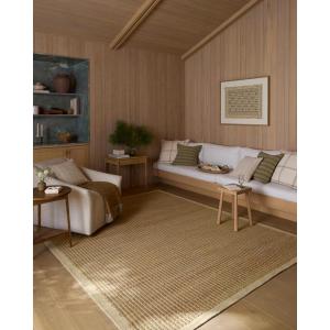 Loloi Amber Lewis Lilah Collection LIH-01 Natural/Grey 9′-3″ x 13′ Area Rug Jute, Wool, Cotton, Neutral, Living, Bedroom, Dining, Rug(Natural / Antique Ivory)