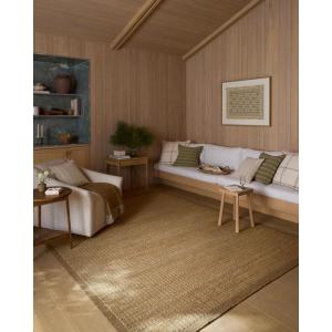 Loloi Amber Lewis Lilah Collection LIH-01 Natural/Grey 9′-3″ x 13′ Area Rug Jute, Wool, Cotton, Neutral, Living, Bedroom, Dining, Rug(Natural / Bark)