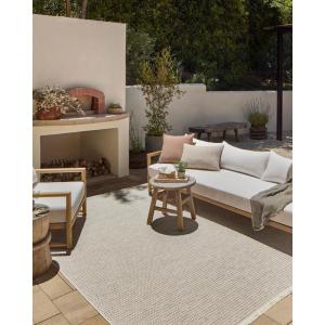 Loloi Amber Lewis Malibu Collection MAB-01 Ivory/Dove 6′-4″ x 9′-2″ Area Rug(Beige / Dove)