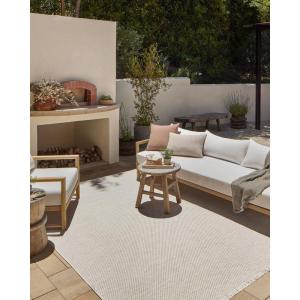Loloi Amber Lewis Malibu Collection MAB-01 Ivory/Dove 6′-4″ x 9′-2″ Area Rug(Tan / Dove)