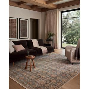 Loloi Amber Lewis Molly Collection MOL-03 Ocean/Sunset 2′-3″ x 3′-10″ Low Pile Accent Rug(Ocean/Sunset)