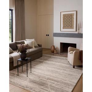 Loloi Amber Lewis Monty Collection MOT-06 Pebble/Beige 6′-7″ x 9′-3″ Area Rug(Ivory / Natural)