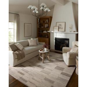 Loloi Amber Lewis Rocky Collection ROC-03 Natural/Fog, 9′-3″ x 13′, Area Rug(Ivory / Dove)