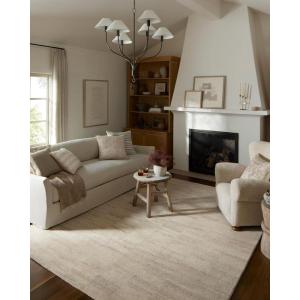 Loloi Amber Lewis Rocky Collection ROC-03 Natural/Fog, 9′-3″ x 13′, Area Rug(Natural / Fog)