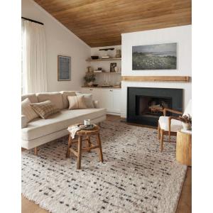 Loloi Angela Rose Amira Collection, Ivory & Pebble, 5′-3″ x 7′-6″ Area Rug – Extra Plush Moroccan Rugs for Living Room Bedroom Entryway & Hallway No Shed High Traffic Area Home Decor Rug(Ivory / Multi)