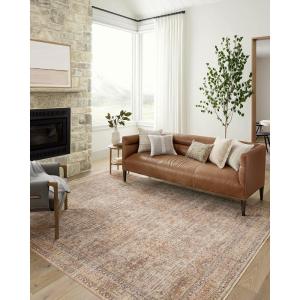 Loloi Angela Rose Blake Collection BLA-02 Ocean/Mocha 7′-10″ x 10′-2″, .25″ Pile Height, Fringe, Area Rug(Oatmeal / Spice)