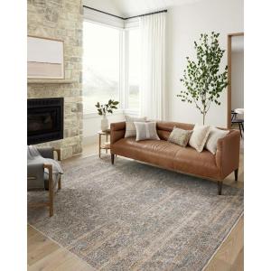 Loloi Angela Rose Blake Collection BLA-02 Ocean/Mocha 7′-10″ x 10′-2″, .25″ Pile Height, Fringe, Area Rug(Ocean / Mocha)