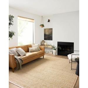 Loloi Angela Rose Colton Collection CON-01 Natural/Black 7′-6” x 9′-6”, .38″ Pile Height, Area Rug(Natural / Ivory)