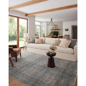 Loloi Angela Rose Ember Collection EMB-09 Denim/Charcoal 7′-10″ x 10′ Area Rug(Denim / Charcoal)