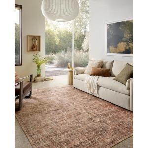 Loloi Anniston Collection ANS-01 Ivory/Stone 9′-0″ x 12′-0″ Machine Wash Area Rug(Clay / Charcoal)