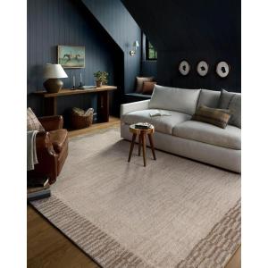 Loloi Chris Loves Julia Calvin Collection CLV-01 Pebble/Ivory 7′-10″ x 10′ Area Rug Checkered Neutral Soft Living Room Bedroom Carpet(Ivory / Pebble)