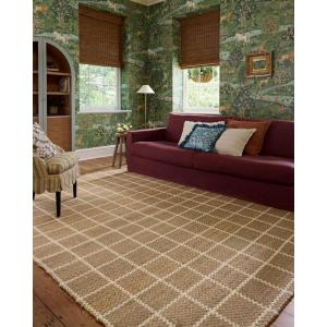 Loloi Chris Loves Julia Fletcher Collection FLE-01 Natural/Brown 3′-6″ x 5′-6″, .37″ Pile Height, Accent Rug(Natural / Ivory)