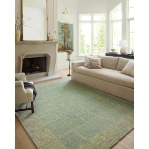 Loloi Chris Loves Julia Francis Collection FRA-01 Spa/Granite 7′-9″ x 9′-9″ Area Rug(Green / Natural)