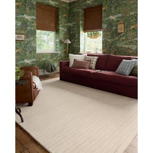 Loloi Chris Loves Julia Henry Collection HEY-01 Charcoal/Ivory 3′-6″ x 5′-6″, .50″ Pile Height, Accent Rug(Ivory / Dove)