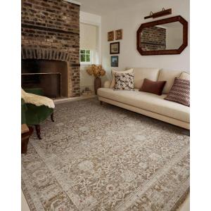 Loloi Chris Loves Julia Ida Collection IDA-01 Taupe/Multi 9′-3″ x 13′-1″, .19″ Pile Height, Area Rug(Bark / Multi)