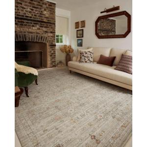 Loloi Chris Loves Julia Ida Collection IDA-01 Taupe/Multi 9′-3″ x 13′-1″, .19″ Pile Height, Area Rug(Spa / Multi)