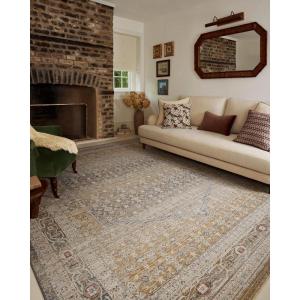 Loloi Chris Loves Julia Ida Collection IDA-01 Taupe/Multi 9′-3″ x 13′-1″, .19″ Pile Height, Area Rug(Stone / Gold)