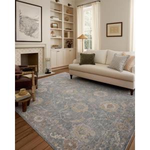 Loloi Chris Loves Julia Louisa Collection LOI-02 Oatmeal/Slate 7′-10″ x 10′, .38″ Pile Height, Area Rug(Ocean / Sunset)