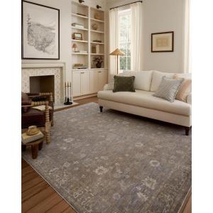 Loloi Chris Loves Julia Louisa Collection LOI-02 Oatmeal/Slate 7′-10″ x 10′, .38″ Pile Height, Area Rug(Stone / Multi)