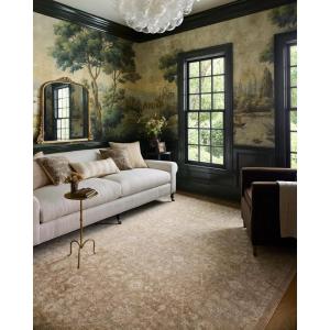 Loloi Chris Loves Julia Palma Collection PLM-01 Bark/Natural 7′-10″ x 10′ Area Rug Vintage Style Boho Living Room Bedroom Carpet(Bark / Natural)