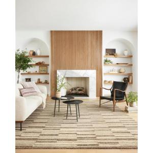 Loloi Chris Loves Julia Polly Collection POL-03 Accent Rug 2′-3″ x 3′-9″ Antique/Mist Rectangular 0.38″ Thick(Beige / Tobacco)