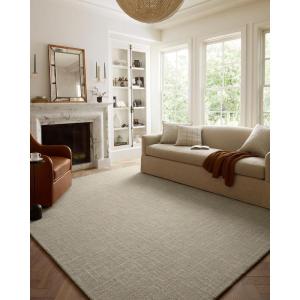 Loloi Chris Loves Julia Polly Collection POL-05 Area Rug 7′-9″ x 9′-9″ Slate/Ivory Rectangular 0.38″ Thick(Spa / Ivory)