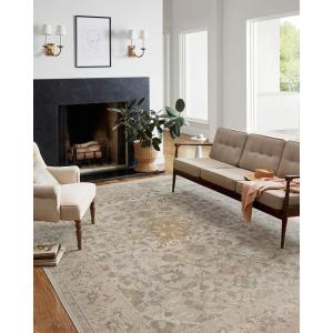 Loloi Chris Loves Julia Rosemarie 7′-10″ x 10′ Area Rug in Sage/Blush – Classic No-Shed Area Rug, Soft Living Room Rug, Antique Inspired Modern Rug for Living Area, Bedroom, Dining Room(Ivory / Natural)