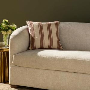 Loloi Chris Loves Julia Verona Collection PCJ0033 Ivory 12” x 27” Cover Only Pillow(Chestnut)