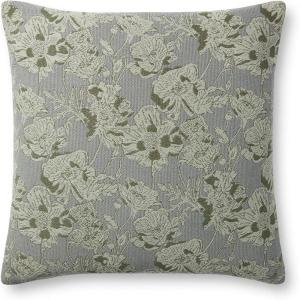 Loloi Chris Loves Julia x Matilda Silver Sage 18” x 18” Pillow(Silver Sage)