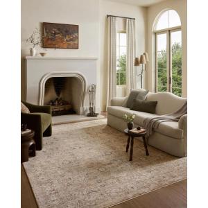 Loloi Clarisse Collection CLS-05 Olive/Multi 7′-10″ x 10′-2″ Fringe Area Rug(Natural / Granite)