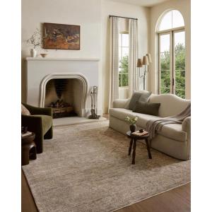 Loloi Clarisse Collection CLS-05 Olive/Multi 7′-10″ x 10′-2″ Fringe Area Rug(Smoke / Natural)