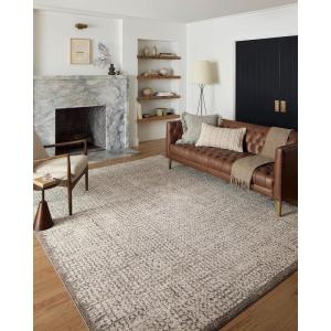 Loloi Darby Collection DAR-07 Pebble/Sand 7′-10″ x 10′ Area Rug(Ivory / Stone)