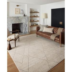 Loloi Darby Collection DAR-07 Pebble/Sand 7′-10″ x 10′ Area Rug(Sand / Charcoal)
