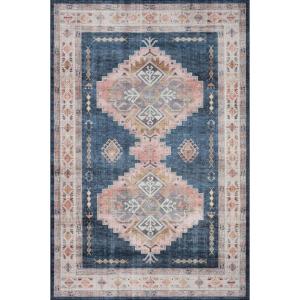 Loloi Heidi Collection HEI-02 Sage/Multi 8′-6″ x 11′-6″ Area Rug(Denim / Blush)