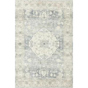 Loloi II Rosette Denim/Fog 7′-6″ x 9′-6″ Area Rug(Denim / Fog)