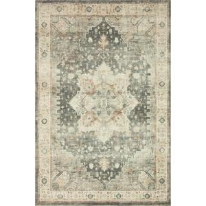 Loloi II Rosette Denim/Fog 7′-6″ x 9′-6″ Area Rug(Slate / Ivory)
