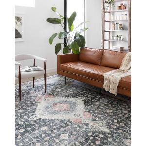 Loloi II Skye Collection SKY-13 Natural/Sand 7′-6″ x 9′-6″ Area Rug(Charcoal / Multi)